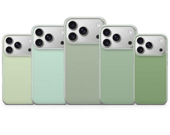 Minimalist Sage Green Phone Case, Olive Green cover for iPhone 17e 16 Pro Max 15 14, Samsung Galaxy S26, Pixel 10a, Soft Matte Green Gift