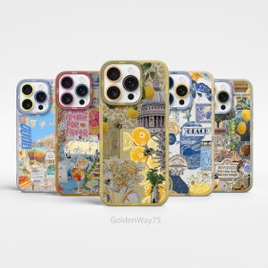 Coque personnalisée Italie citron pour iPhone 15 Pro 16 Pro Max 14 Plus 12 13 Mini, Samsung S24 Fe S25 Plus S23 Ultra A36 A15 A56 A55