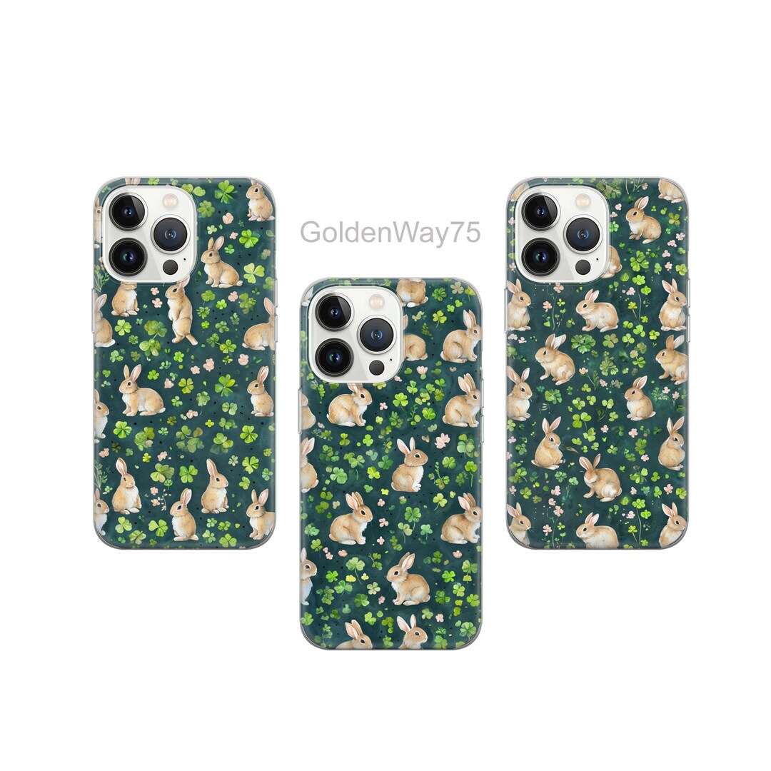 Bunny Clover Phone Case Cute Rabbit Cover for iPhone 16 16e 15 Pro Max ...