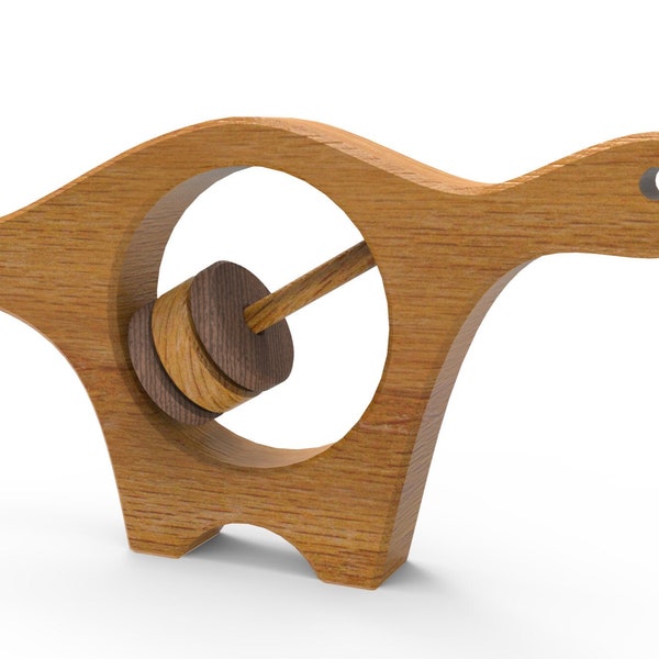 DIY Dinosaur Wooden Baby Rattle Toy | Digital Plans