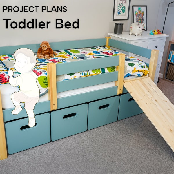 Toddler Bed with Slide | PLANS DIY Digital Woodworking