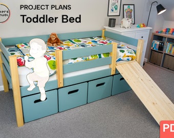 Toddler Bed with Slide | PLANS DIY Digital Woodworking