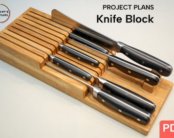 Knife Block In-Drawer Organizer | DIY Digital Woodworking Plans