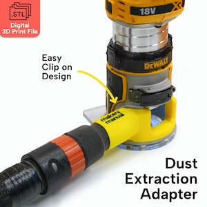DIGITAL - Adaptador de extracción de polvo para fresadora DeWalt