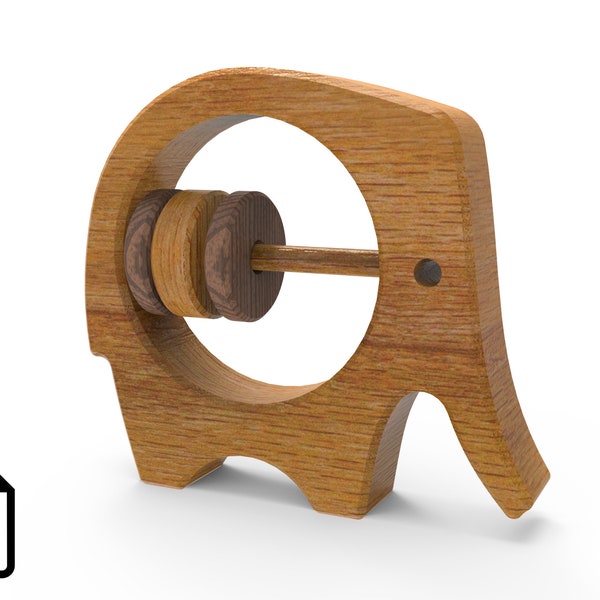 DIY Elephant Wooden Baby Rattle Toy | Digital Plans