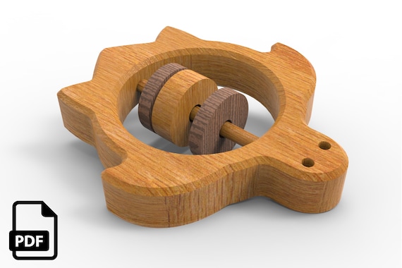Wooden baby hotsell rattle plans