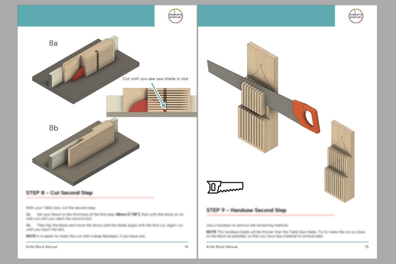 Woodworking Plans to make an in-drawer knife block. Makes a great handmade Christmas present.