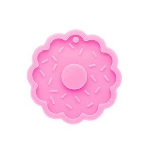 Donut with Sprinkles Silicone Keychain Mold | Resin Mold | Epoxy Mold | Silicone Mold - Molde de Dona | Ref: M16