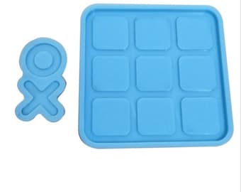 Tic Tac Toe Game Silicone Mold for Resin | Kid Game mould | Ref: M12
