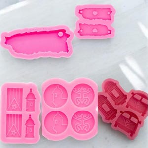 Puerto Rico Molds | Puerto Rico Map | Flag | Coqui Taino Frog | PR | Silicone or Keychain Earrings Pendant | Epoxy Resin Mold | Ref: M15