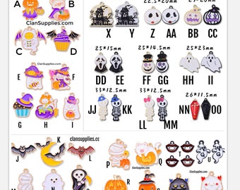 Halloween Enamel Charms | Horror Alloy Charm Pendant | Pumpkin Ghost Magic Cake Pendant Fun Halloween | Ref; Z27
