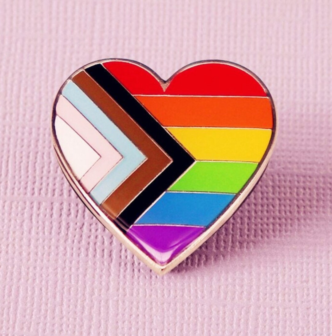 Rainbow Heart Enamel Pin Transgender Lapel Pin Gay Lgbtq Pride Pride Pin Lgbt T B1 Etsy