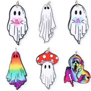 Ghost Acrylic Charms | Mushroom | Rainbow | LGBT Ghost | Be Mine | UR | P181