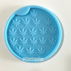 Car Coaster Silicone Mold Resin Minnie Stars Sunflower Leaf Paw USA Flag. Ref: M56 Weed Leaves