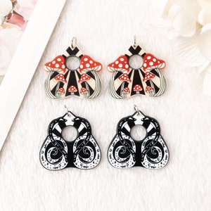 Ouija Snake Acrylic Charms | Mushroom Ouija | DIY Making Jewelry | P137