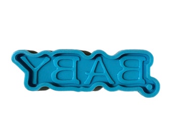 Baby Word Silicone Mold Glossy Epoxy Keychain Ornament Shower Jewelry Resin Mould. Ref M42