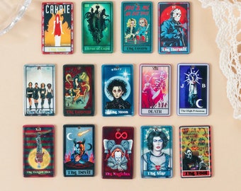 Tarot Card Acrylic Charm | Horror Movie Inspired Gothic | DIY