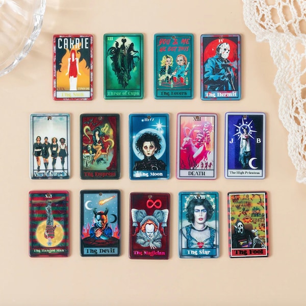 Tarot Card Acrylic Charm | Movie Tarot Cards | Horror Movie | P157