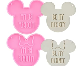 Minnie Mickey Silicone Resin Mold Mouse Necklace Jewelry Candy Chocolate Cupcake. Ref M35