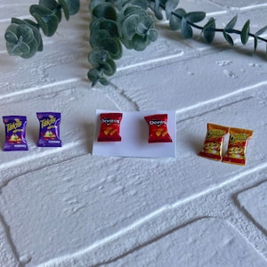 Takis ~ Hot Cheetos ~ Doritos ~ Regular Cheetos~ Handmade Polymer Clay Earrings