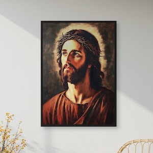 Jesus Christ Canvas Art: Sacred Crown of Thorns, Religious Wall Decor