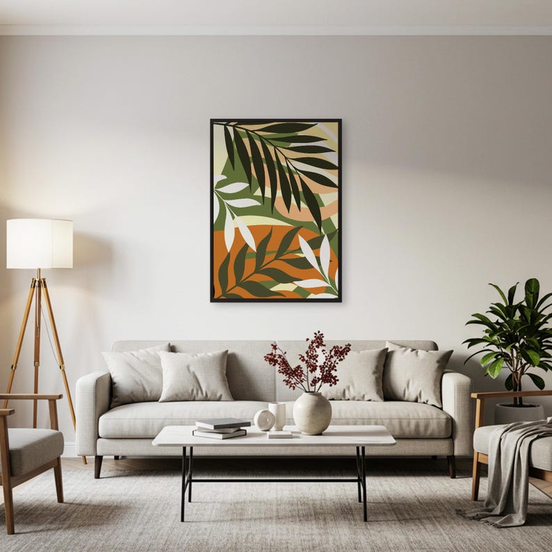 Jungle Leaf Wall Art Modern Tropical Print Boho Home Decor Etsy jungle-leaf-wall-art-modern-tropical-print-boho-home-decor-etsy
