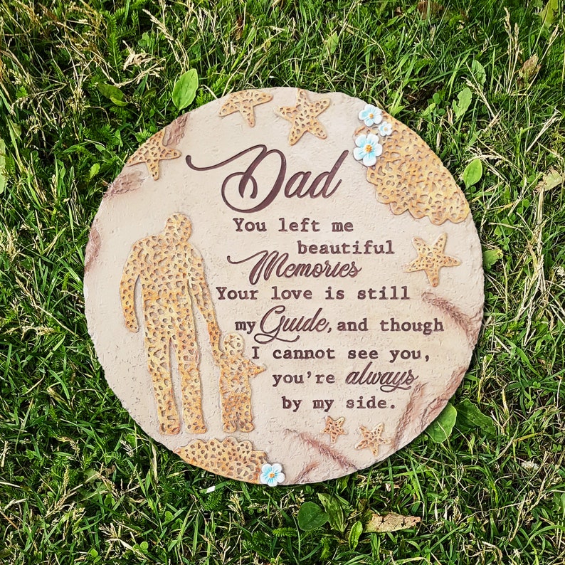 Dad Memorial Garden Stepping Stone Gift for Daughter Lost Dad in Memory ...