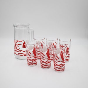 Très élégant service Vintage Roslaine en verre ambré - Année 70