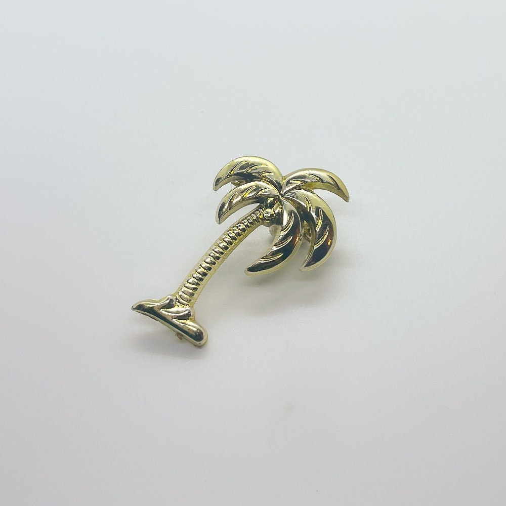 Petite Broche En Forme De Palme Vintage - Accessoire élégant, Occasion