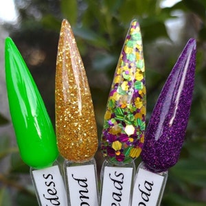 mardi gras dip powder