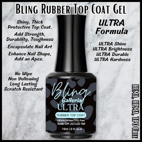 Ultra Rubber Top Coat Gel (No-Wipe) - Hema, Hpma, Tpo Free