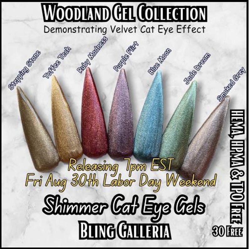 Shimmer Cat Eye Gel Polish Woodland Collection Stepping Stone, Toffee