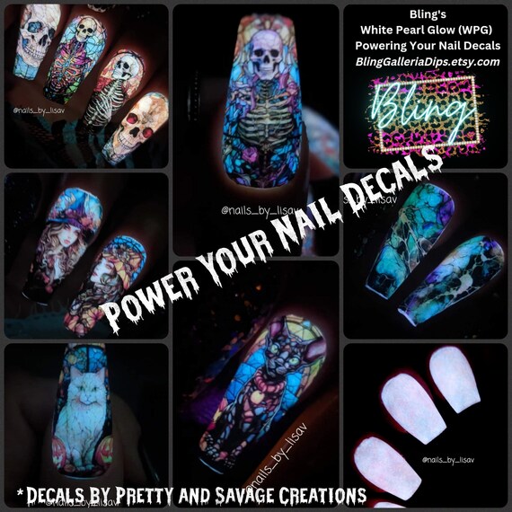 White glow top acrylic powder