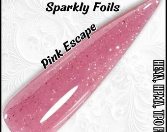 Ultra Pink Escape - Builder Gel Foil Flakes - Hema, Hpma, Tpo Free