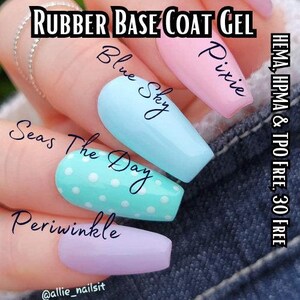 Spring Fling Rubber Base Gel Mani | Seas The Day, Sky Blue, Pixie, Periwinkle | 30Free | HEMA, HPMA, TPO Free
