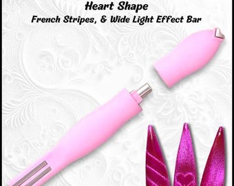3 in 1 Easy HEART Shape Magnet, French Stripes, & Wide Light Effect STRONG Cat Eye Magnet
