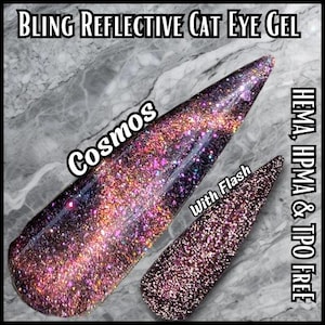 ULTRA Cosmos Cat Eye Gel | Glitter Cat Eye | Intense Sparkle | HEMA, HPMA, tpo Free | Nail Gel, Gel Polish |
