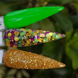 mardi gras dip powder