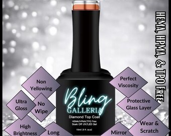 Diamond Top Coat (No Wipe) - HEMA, HPMA, TPO Free