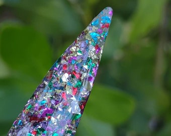 Kaleidescope / Colorful Shards Dip / Glitter & Flakes / Acrylic Nail Dip Powder