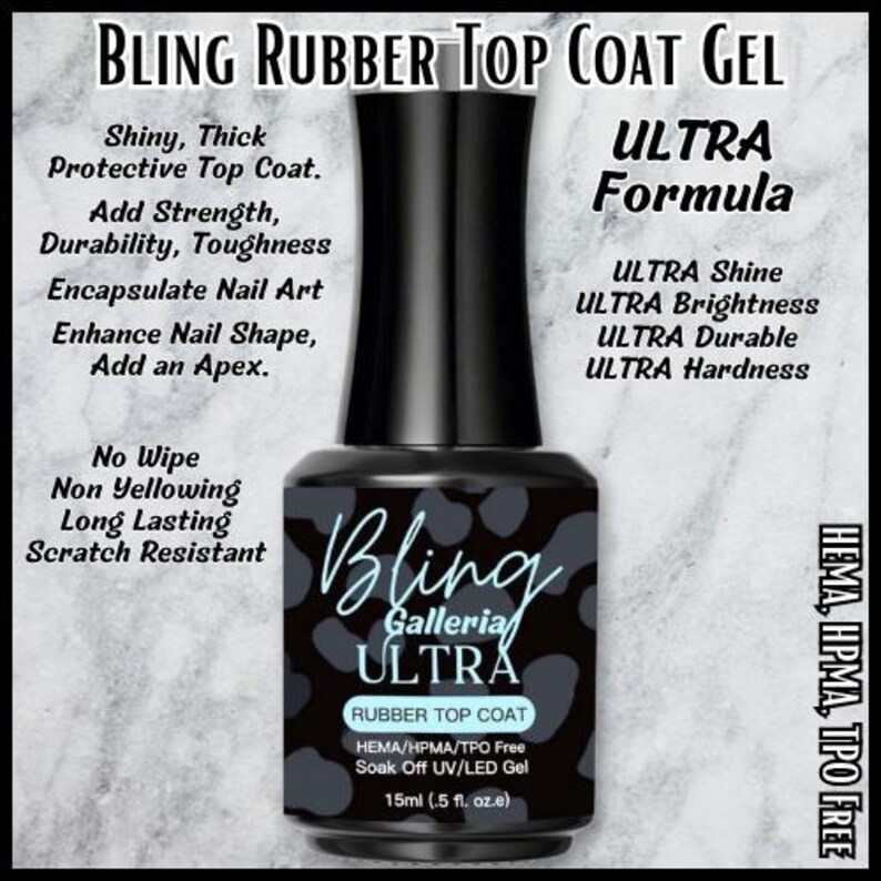 Ultra Rubber Top Coat Gel (No-Wipe) - Hema, Hpma, Tpo Free