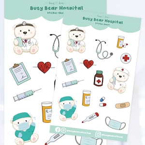 Bonitas pegatinas para planificadores de hospitales, regalo para estudiantes de enfermería y medicina, regalo para médicos o profesionales médicos