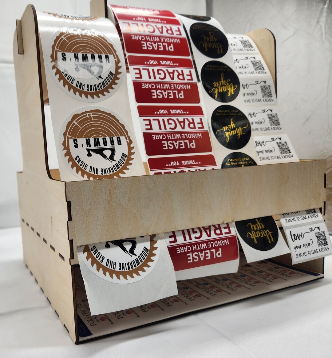 Basswood Plywood Sticker Roll Organizer Etsy