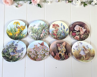 Collectable Flower Fairy Plates – Vintage Botanical Wall Art – Decorative Display Plates by Cicely Mary Barker.