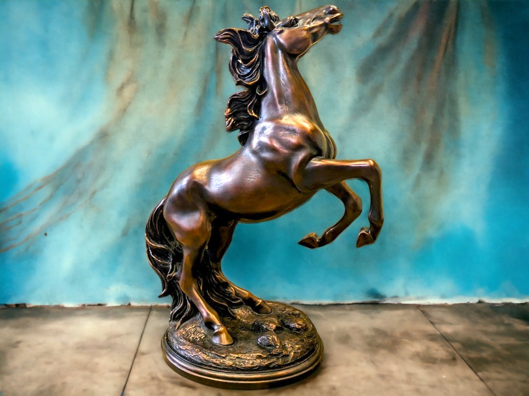 Rearing Stallion Horse Statue Large Horse Statue Bronze Etsy