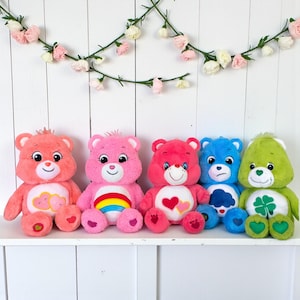 Peluche Bisounours Style vintage : Cheer Bear, Love-a-Lot, Grumpy