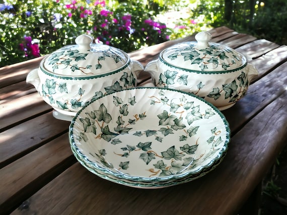 BHS Country Vine Ivy Dinner Set Tea Cups Jug Tureen Gravy Boat Mugs Cannisters Tea Coffee Sugar Vintage Crockery Plates Bowls Etsy UK