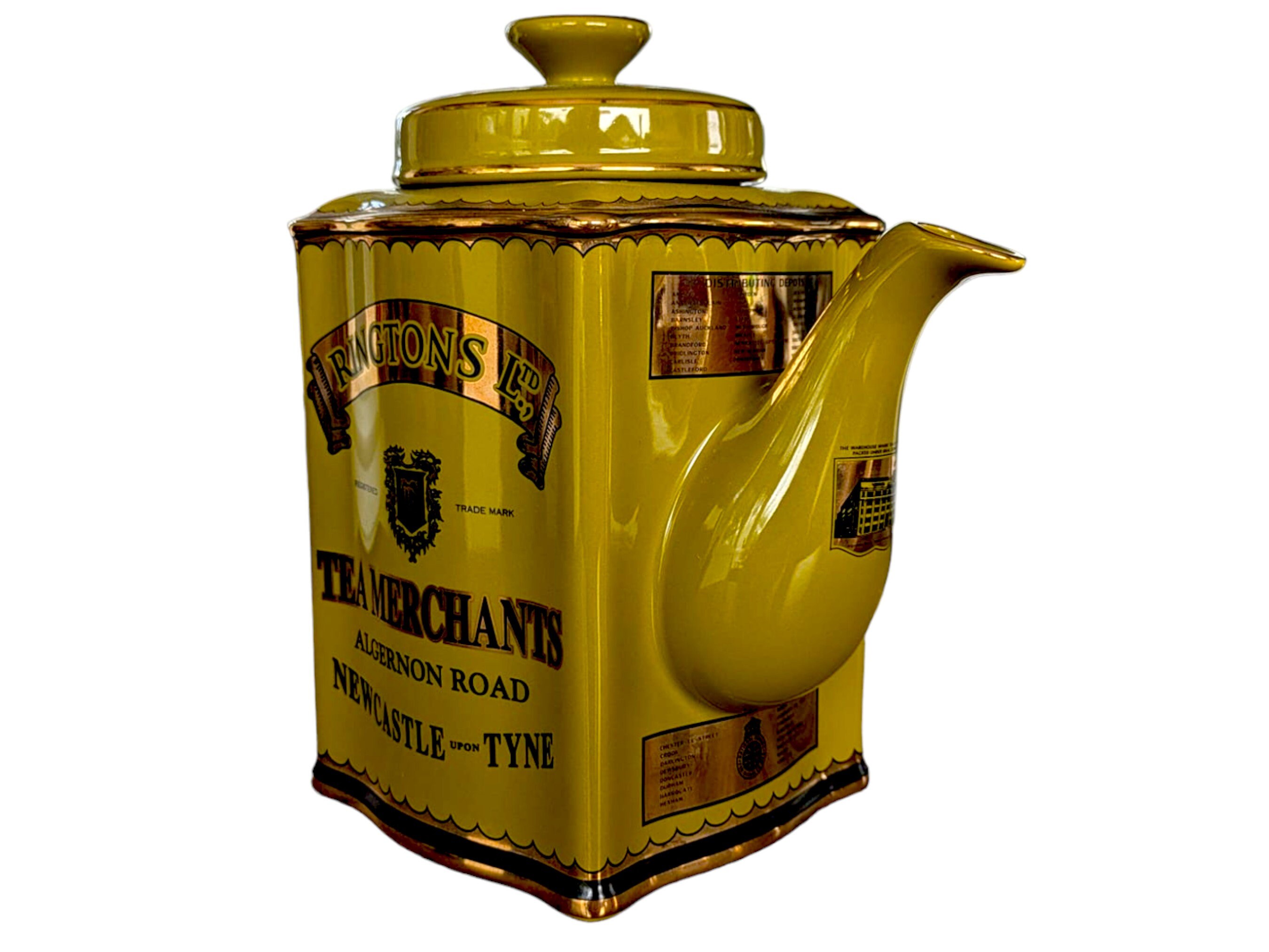 Vintage Rington's Tea Set: Gold Teapot and Mugs - Etsy UK