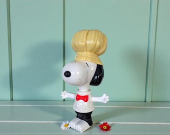 Vintage Snoopy Chef Figurine | Peanuts Kitchen Decor