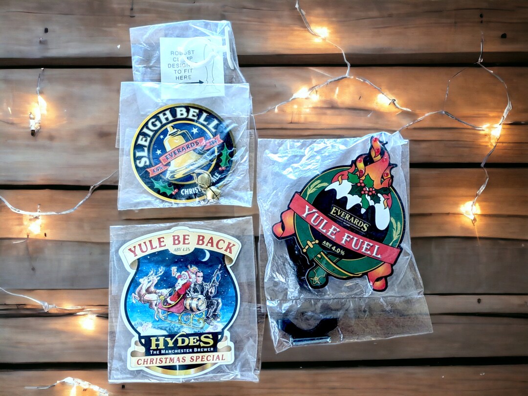 Christmas Beer Pump Labels: Bar & Man Cave Decor - Etsy UK